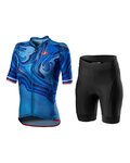 CASTELLI maillot corto y pantalón corto - CLIMBER'S 2.0 - azul/negro