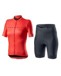 CASTELLI maillot corto y pantalón corto - GRADIENT LADY II - azul/rosa