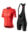 CASTELLI maillot corto y pantalón corto - GRADIENT LADY - negro/rosa