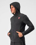 CASTELLI sudadera - MILANO FZ FLEECE - negro