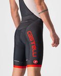 CASTELLI pantalones cortos de tirantes - COMPETIZIONE KIT - negro/rojo