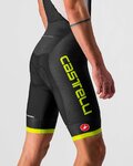 CASTELLI pantalones cortos de tirantes - COMPETIZIONE KIT - amarillo/negro