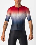CASTELLI maillot corto y pantalón corto - AERO RACE 6.0 - blanco/azul/negro/rojo