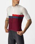 CASTELLI jersey de manga corta - A BLOCCO - beige/granate/rojo/azul