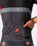 CASTELLI jersey de manga corta - A BLOCCO - negro/gris/rojo
