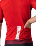 CASTELLI jersey de manga corta - ENTRATA VI - granate/rojo