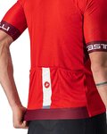 CASTELLI jersey de manga corta - ENTRATA VI - granate/rojo