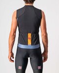 CASTELLI maillot sin mangas - ENTRATA VI - naranja/negro/azul