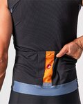 CASTELLI maillot sin mangas - ENTRATA VI - naranja/negro/azul