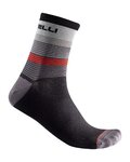 CASTELLI calcetines clásicos - SCIA 12 - rojo/negro/gris