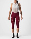 CASTELLI Pantalón 3/4 sin tirantes - VELOCISSIMA 3 LADY  - rosa/granate