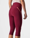 CASTELLI Pantalón 3/4 sin tirantes - VELOCISSIMA 3 LADY  - rosa/granate