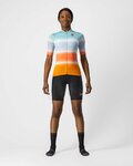 CASTELLI jersey de manga corta - DOLCE LADY - naranja/azul