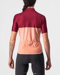CASTELLI jersey de manga corta - VELOCISSIMA LADY - granate/rosa