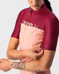 CASTELLI jersey de manga corta - VELOCISSIMA LADY - granate/rosa