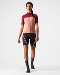 CASTELLI jersey de manga corta - VELOCISSIMA LADY - granate/rosa
