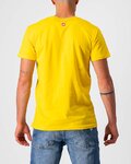 CASTELLI Camiseta de manga corta - VENTAGLIO TEE - amarillo