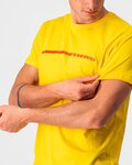 CASTELLI Camiseta de manga corta - VENTAGLIO TEE - amarillo