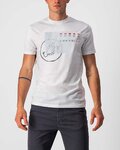CASTELLI Camiseta de manga corta - MAURIZIO TEE - gris/blanco