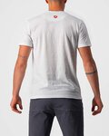 CASTELLI Camiseta de manga corta - MAURIZIO TEE - gris/blanco