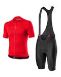 CASTELLI maillot corto y pantalón corto - CLASSIFICA - rojo/negro
