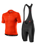 CASTELLI maillot corto y pantalón corto - CLASSIFICA - naranja/negro