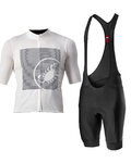 CASTELLI maillot corto y pantalón corto - BAGARRE - marfil/azul/negro