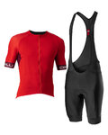 CASTELLI maillot corto y pantalón corto - ENTRATA VI - rojo/negro