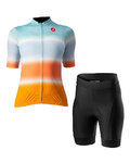 CASTELLI maillot corto y pantalón corto - DOLCE LADY - negro/azul/naranja