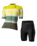CASTELLI maillot corto y pantalón corto - DOLCE LADY - verde/negro/amarillo