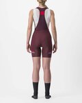CASTELLI pantalones cortos de tirantes - PRIMA LADY - granate