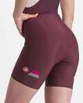 CASTELLI pantalones cortos de tirantes - PRIMA LADY - granate