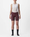 CASTELLI pantalones cortos sin tirantes - PRIMA LADY - granate