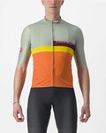 CASTELLI jersey de manga corta - A BLOCCO - naranja/granate/verde/amarillo