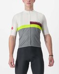 CASTELLI jersey de manga corta - A BLOCCO - granate/gris/amarillo/marfil