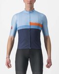 CASTELLI jersey de manga corta - A BLOCCO - azul/naranja