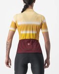 CASTELLI jersey de manga corta - DOLCE LADY - amarillo/granate