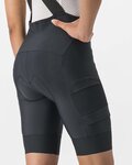 CASTELLI pantalones cortos de tirantes - UNLIMITED CARGO LADY - negro