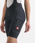 CASTELLI pantalones cortos de tirantes - UNLIMITED CARGO LADY - negro