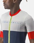 CASTELLI jersey de manga corta - SEZIONE - marfil/azul/rojo
