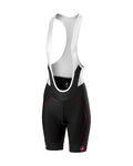 CASTELLI pantalones cortos de tirantes - VELOCISSIMA LADY - rojo/negro