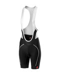 CASTELLI pantalones cortos de tirantes - VELOCISSIMA LADY - negro/blanco