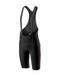 CASTELLI pantalones cortos de tirantes - VELOCISSIMO IV - rojo/negro