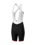 CASTELLI pantalones cortos de tirantes - VISTA LADY - blanco/negro