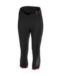 CASTELLI Pantalón 3/4 sin tirantes - VISTA LADY - rojo/negro