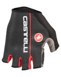 CASTELLI guantes de dedos cortos - CIRCUITO - negro/rojo
