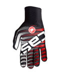 CASTELLI guantes de dedos largos - DILUVIO C - negro/rojo