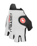 CASTELLI guantes de dedos cortos - ROSSO CORSA PRO - blanco