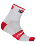 CASTELLI calcetines clásicos - ROSSO CORSA 9 - blanco/rojo