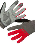 guantes de dedos largos - HUMMVEE PLUS II - gris/rojo